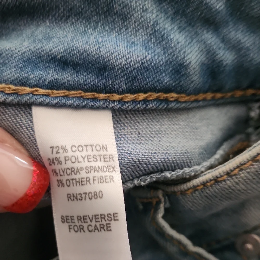 Casual Light Blue Distressed Boyfriend Jeans - Picture 7 of 7